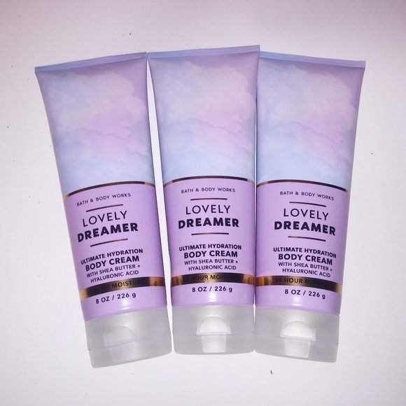 Set of 3 Bath and Body Works Body Cream Lotion Lovely Dreamer Ultra Hydration Fu